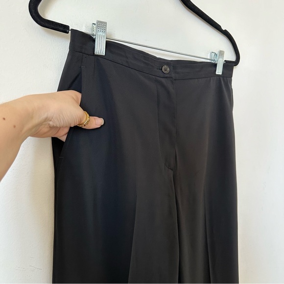 JIL SANDER Black Pleated Straight Leg Pants Size 36 - Picture 3 of 9